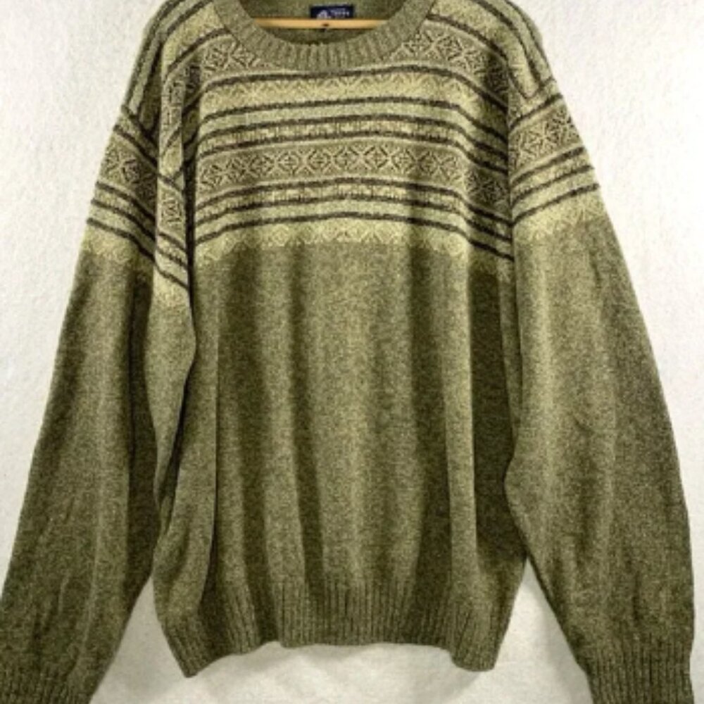 VTG Consensus Mens Fair Isle Sweater Sz XL Nordic Heritage Dad Grandpa Normcore